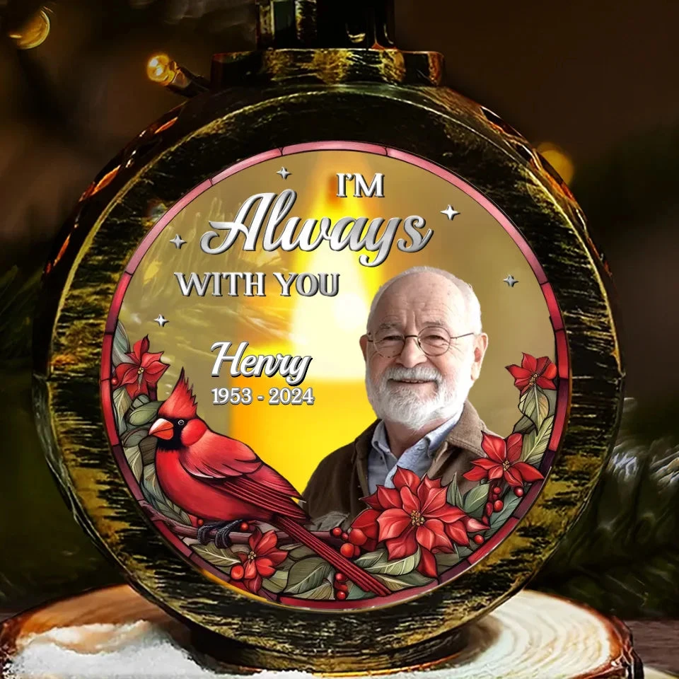 Custom Photo Always By Your Side - Memorial Personalized Custom Candlelight Lantern Ornament - Sympathy Gift, Christmas Gift For Family Members 2 Custom Photo Always By Your Side - Memorial Personalized Custom Candlelight Lantern Ornament - Sympathy Gift, Christmas Gift For Family Members - Image 2