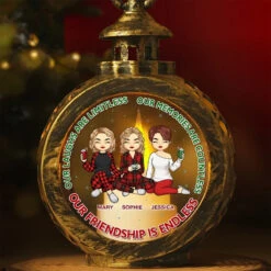 Our Friendship Is Endless - Bestie Personalized Custom Candlelight Lantern Ornament - Christmas Gift For Best Friends, BFF, Sisters