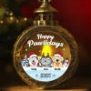Happy Pawlidays - Dog & Cat Personalized Custom Candlelight Lantern Ornament - Christmas Gift For Pet Owners, Pet Lovers