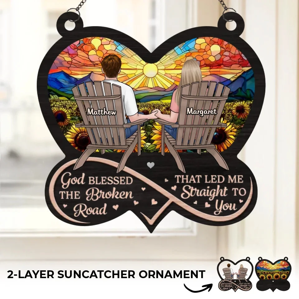 Together, We Create A Beautiful Journey - Couple Personalized Window Hanging Suncatcher Ornament - Christmas Gift For Husband Wife, Anniversary 2 Together, We Create A Beautiful Journey - Couple Personalized Window Hanging Suncatcher Ornament - Christmas Gift For Husband Wife, Anniversary - Image 2