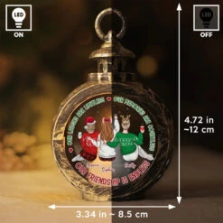 If You Weren't Here, Christmas Won't Be The Same - Bestie Personalized Custom Candlelight Lantern Ornament - Christmas Gift For Best Friends, BFF, Sisters -Pawfect House Store 67219de3025fb