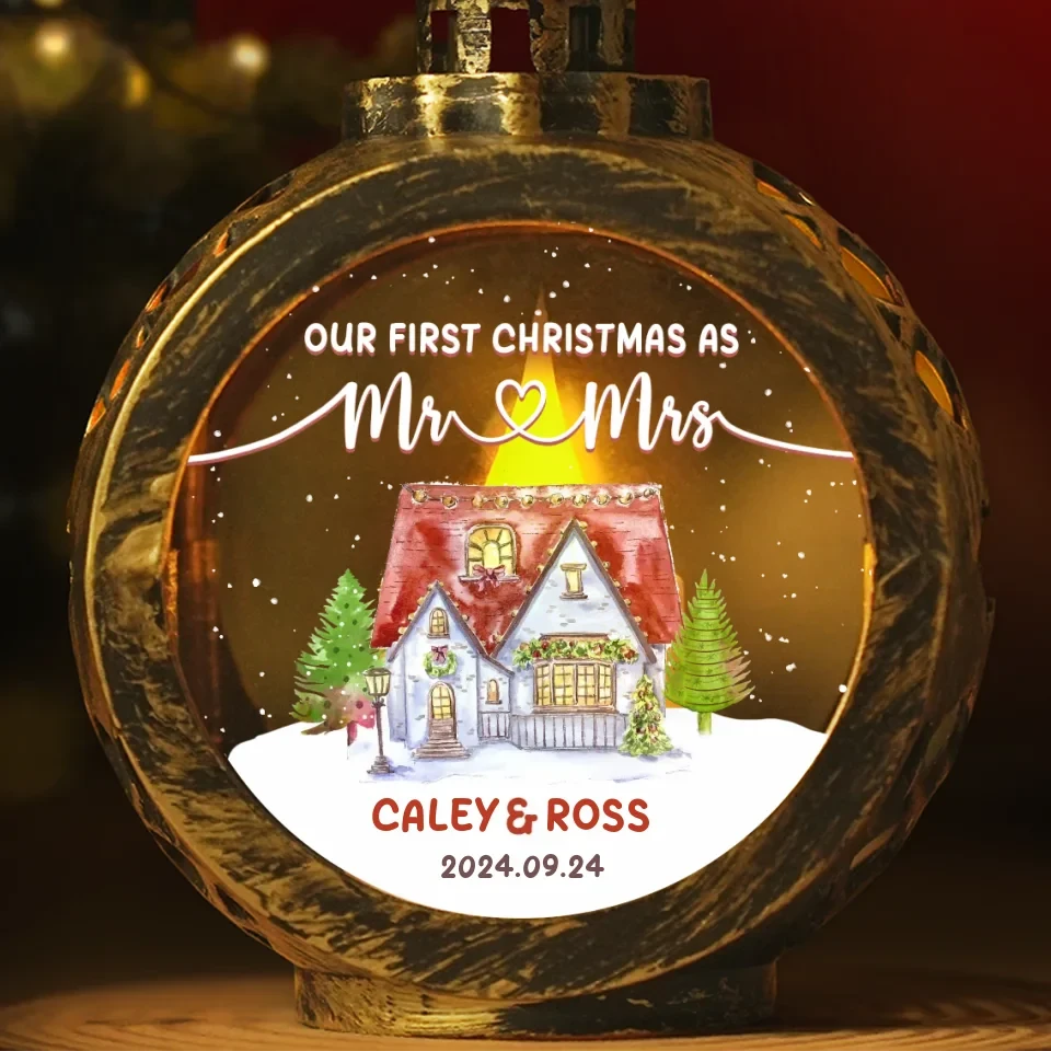 My Heart Is Full Because Of You - Couple Personalized Custom Candlelight Lantern Ornament - Christmas Gift For Husband Wife, Anniversary, First Christmas 2 My Heart Is Full Because Of You - Couple Personalized Custom Candlelight Lantern Ornament - Christmas Gift For Husband Wife, Anniversary, First Christmas - Image 2