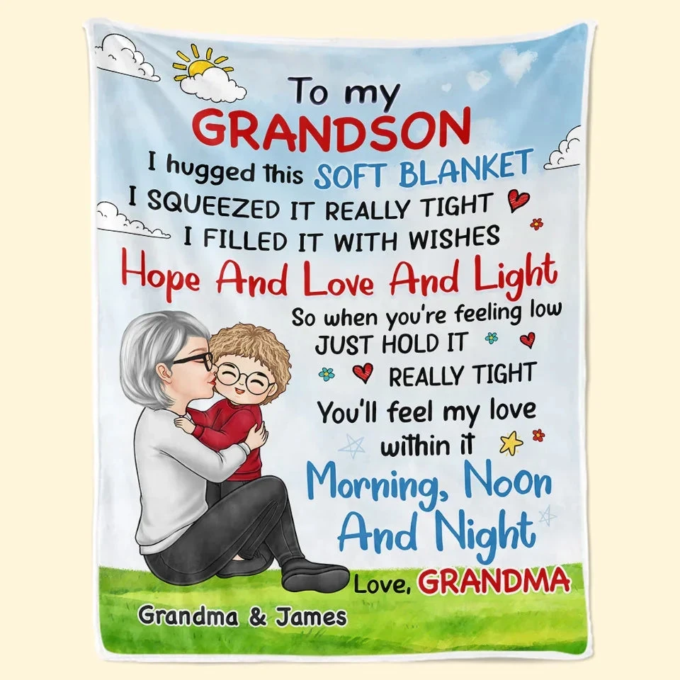 You'll Feel My Love Within It - Family Personalized Custom Blanket - Christmas Gift For Grandma, Grandkid 1 You'll Feel My Love Within It - Family Personalized Custom Blanket - Christmas Gift For Grandma, Grandkid