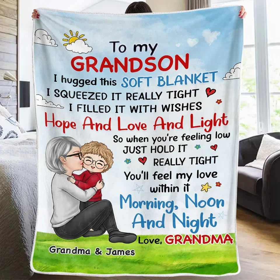 You'll Feel My Love Within It - Family Personalized Custom Blanket - Christmas Gift For Grandma, Grandkid 4 You'll Feel My Love Within It - Family Personalized Custom Blanket - Christmas Gift For Grandma, Grandkid - Image 4