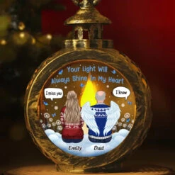 You Live On In Our Memories And Our Hearts - Memorial Personalized Custom Candlelight Lantern Ornament - Sympathy Gift, Christmas Gift For Family Members