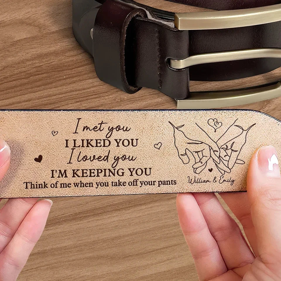 Congrats On Being My Boyfriend - Couple Personalized Custom Engraved Leather Belt - Gift For Husband Wife, Anniversary 4 Congrats On Being My Boyfriend - Couple Personalized Custom Engraved Leather Belt - Gift For Husband Wife, Anniversary - Image 4