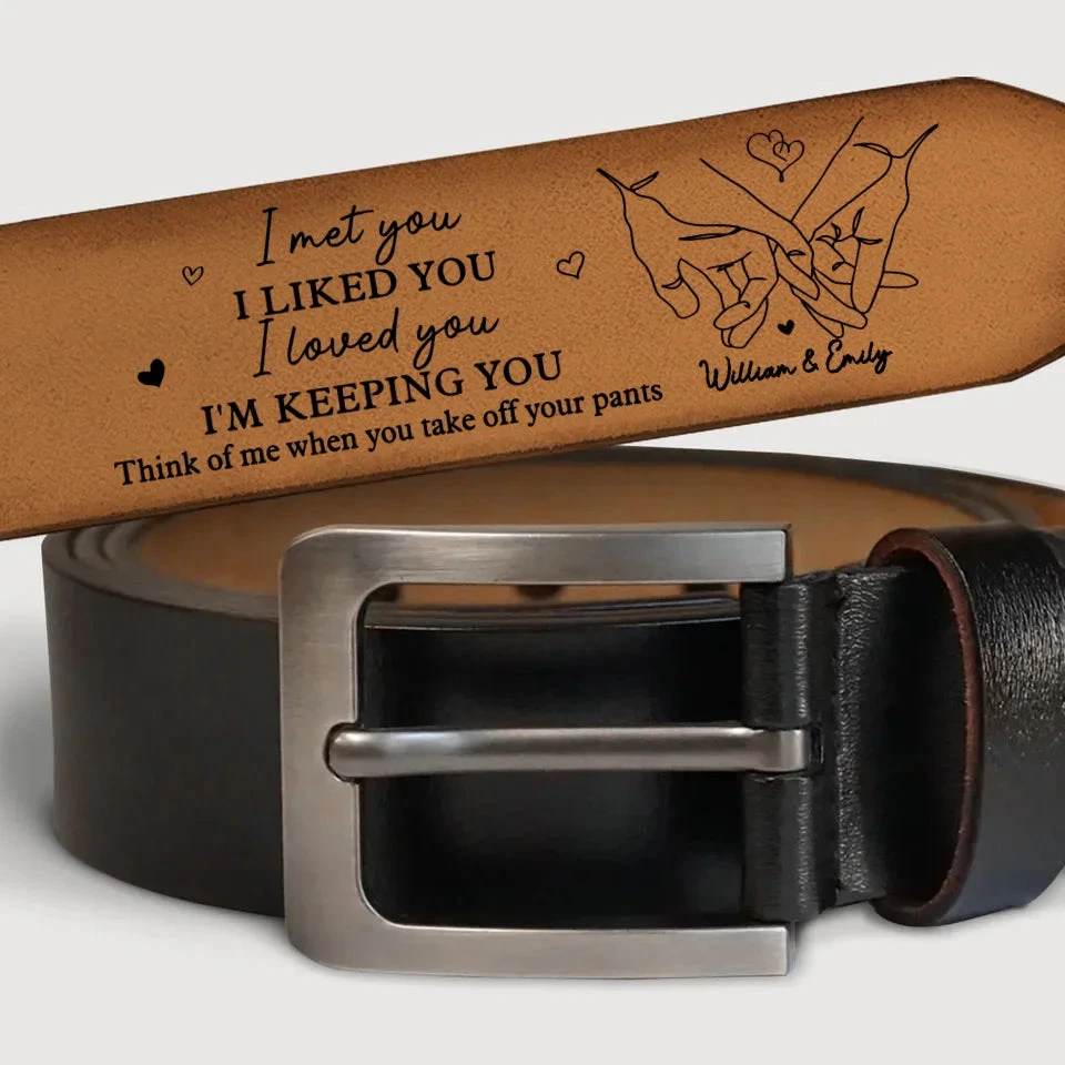 Congrats On Being My Boyfriend - Couple Personalized Custom Engraved Leather Belt - Gift For Husband Wife, Anniversary 2 Congrats On Being My Boyfriend - Couple Personalized Custom Engraved Leather Belt - Gift For Husband Wife, Anniversary - Image 2