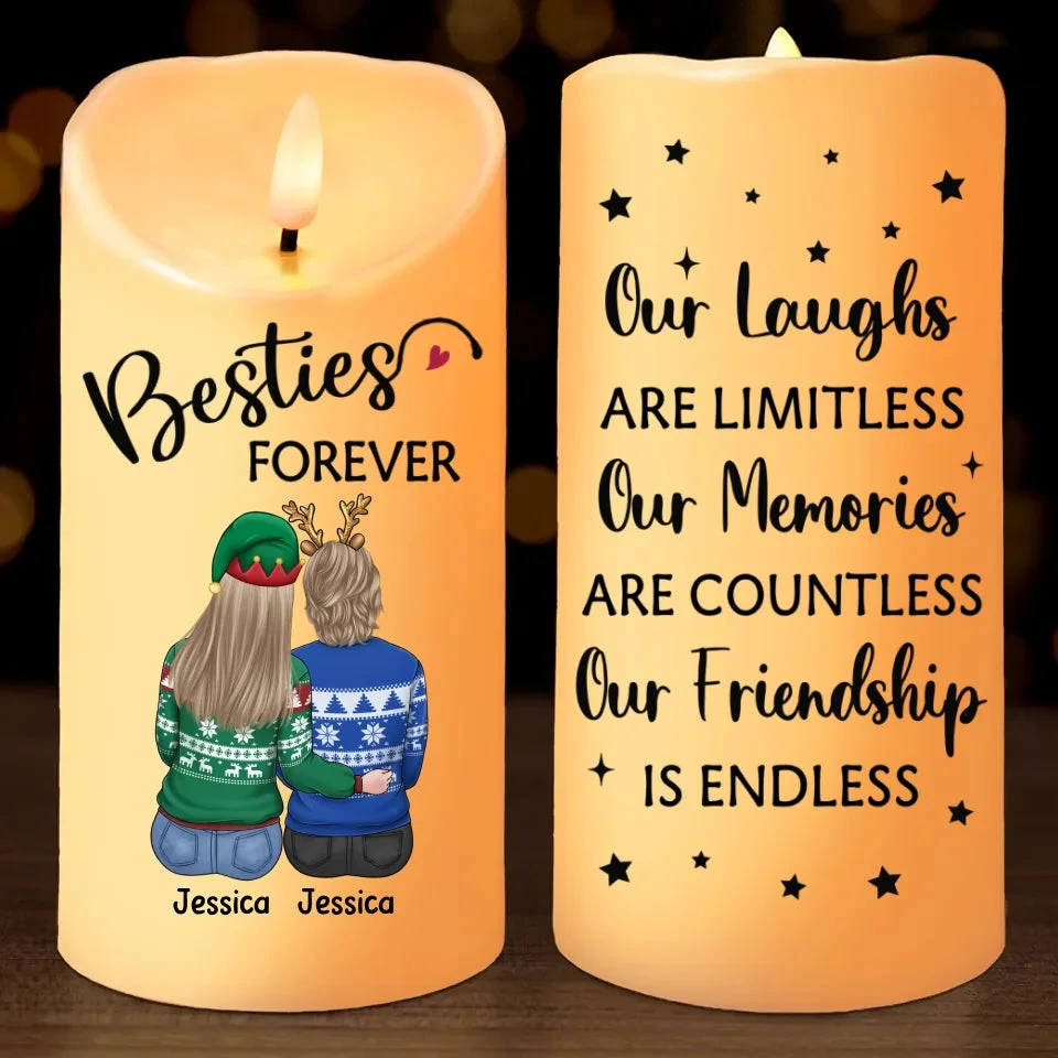 Thank You For Being My Sista - Bestie Personalized Custom LED Candle - Christmas Gift For Best Friends, BFF, Sisters 2 Thank You For Being My Sista - Bestie Personalized Custom LED Candle - Christmas Gift For Best Friends, BFF, Sisters - Image 2