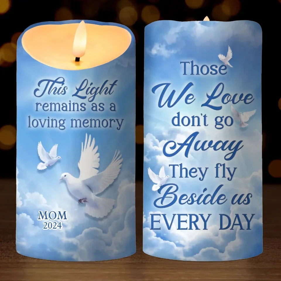 This Candle Burns Bright In Remembrance Of A Beautiful Soul - Memorial Personalized Custom LED Candle - Sympathy Gift, Christmas Gift For Family Members 2 This Candle Burns Bright In Remembrance Of A Beautiful Soul - Memorial Personalized Custom LED Candle - Sympathy Gift, Christmas Gift For Family Members - Image 2