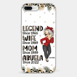 Promoted To Great Grandma - Family Personalized Custom Clear Phone Case - Gift For Mom, Grandma -Pawfect House Store 6721ff6fe5bbc