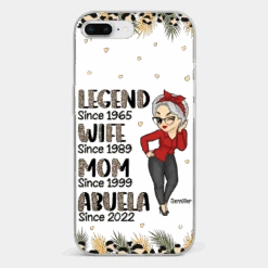 Promoted To Great Grandma - Family Personalized Custom Clear Phone Case - Gift For Mom, Grandma -Pawfect House Store 6721ff72f05c6