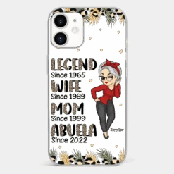 Promoted To Great Grandma - Family Personalized Custom Clear Phone Case - Gift For Mom, Grandma -Pawfect House Store 6721ff787afe3
