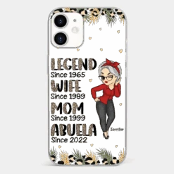 Promoted To Great Grandma - Family Personalized Custom Clear Phone Case - Gift For Mom, Grandma -Pawfect House Store 6721ff79d0781