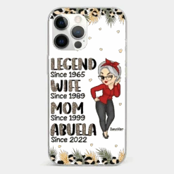 Promoted To Great Grandma - Family Personalized Custom Clear Phone Case - Gift For Mom, Grandma -Pawfect House Store 6721ff7b2b380