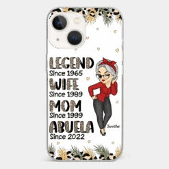 Promoted To Great Grandma - Family Personalized Custom Clear Phone Case - Gift For Mom, Grandma -Pawfect House Store 6721ff7f38eaa