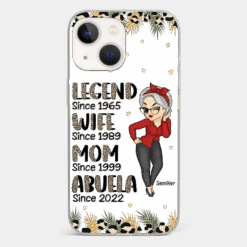 Promoted To Great Grandma - Family Personalized Custom Clear Phone Case - Gift For Mom, Grandma -Pawfect House Store 6721ff84c887c