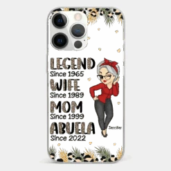 Promoted To Great Grandma - Family Personalized Custom Clear Phone Case - Gift For Mom, Grandma -Pawfect House Store 6721ff8765e6b