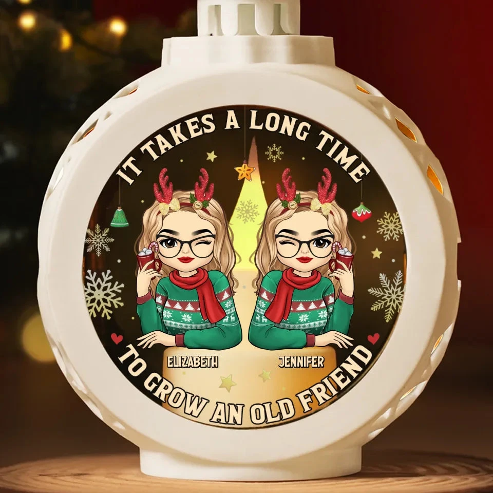 Besties Make Life Sparkle - Bestie Personalized Custom Candlelight Lantern Ornament - Christmas Gift For Best Friends, BFF, Sisters 3 Besties Make Life Sparkle - Bestie Personalized Custom Candlelight Lantern Ornament - Christmas Gift For Best Friends, BFF, Sisters - Image 3