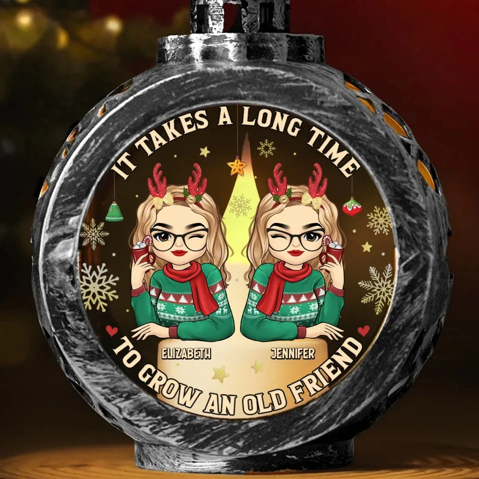 Besties Make Life Sparkle - Bestie Personalized Custom Candlelight Lantern Ornament - Christmas Gift For Best Friends, BFF, Sisters 4 Besties Make Life Sparkle - Bestie Personalized Custom Candlelight Lantern Ornament - Christmas Gift For Best Friends, BFF, Sisters - Image 4