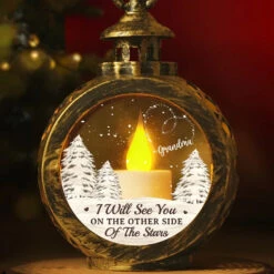 See You On The Other Side Of The Stars - Memorial Personalized Custom Candlelight Lantern Ornament - Sympathy Gift, Christmas Gift For Family Members