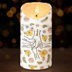 The Heart Of A Mother Is A Deep Abyss - Family Personalized Custom 3D Inflated Effect Printed LED Candle - Christmas Gift For Mom, Grandma