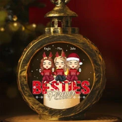 We’re A Vibe - Bestie Personalized Custom Candlelight Lantern Ornament - Christmas Gift For Best Friends, BFF, Sisters