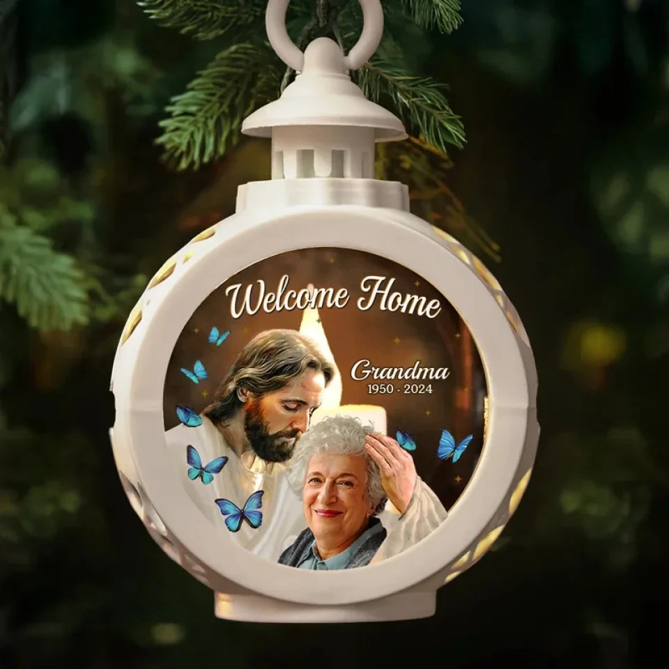 Custom Photo God Has You In His Arms, I Have You In My Heart - Memorial Personalized Custom Candlelight Lantern Ornament - Sympathy Gift, Christmas Gift For Family Members 3 Custom Photo God Has You In His Arms, I Have You In My Heart - Memorial Personalized Custom Candlelight Lantern Ornament - Sympathy Gift, Christmas Gift For Family Members - Image 3