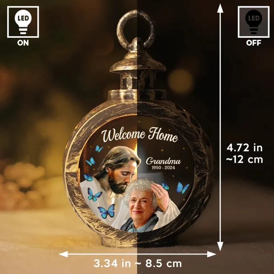 Custom Photo God Has You In His Arms, I Have You In My Heart - Memorial Personalized Custom Candlelight Lantern Ornament - Sympathy Gift, Christmas Gift For Family Members 4 Custom Photo God Has You In His Arms, I Have You In My Heart - Memorial Personalized Custom Candlelight Lantern Ornament - Sympathy Gift, Christmas Gift For Family Members - Image 4