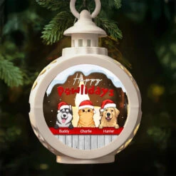Furry Holiday Wishes - Dog & Cat Personalized Custom Candlelight Lantern Ornament - Christmas Gift For Pet Owners, Pet Lovers -Pawfect House Store 6722f3a09af76