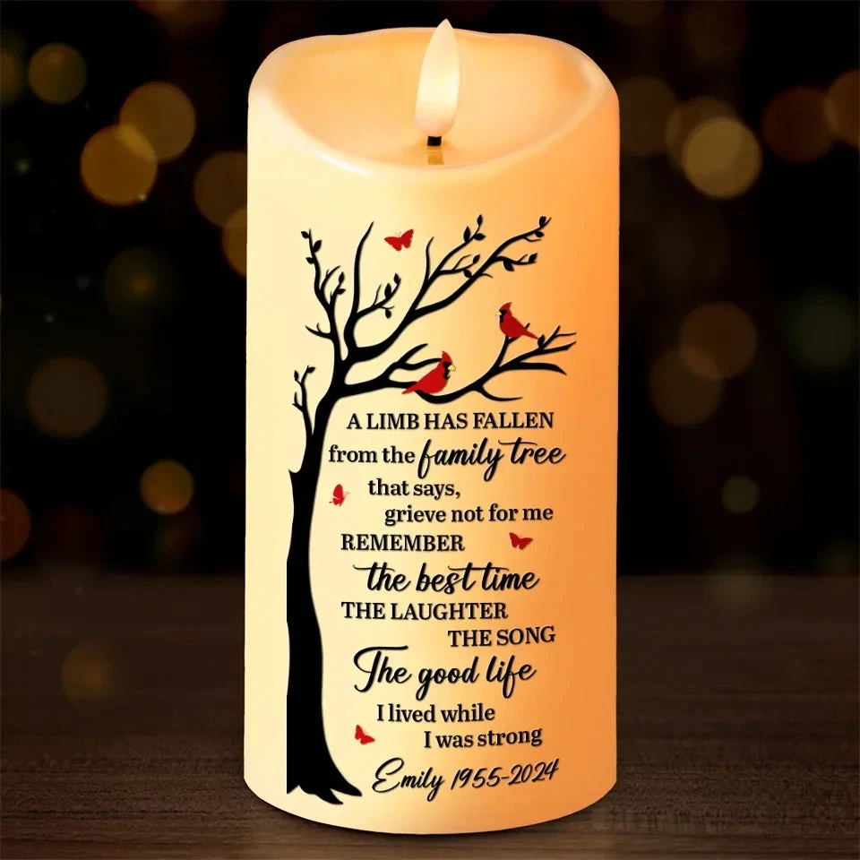 Forever Part Of Our Story - Memorial Personalized Custom LED Candle - Sympathy Gift, Christmas Gift For Family Members 1 Forever Part Of Our Story - Memorial Personalized Custom LED Candle - Sympathy Gift, Christmas Gift For Family Members