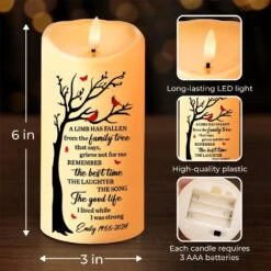 Forever Part Of Our Story - Memorial Personalized Custom LED Candle - Sympathy Gift, Christmas Gift For Family Members 7 Forever Part Of Our Story - Memorial Personalized Custom LED Candle - Sympathy Gift, Christmas Gift For Family Members -Pawfect House Store 6722f730acc83