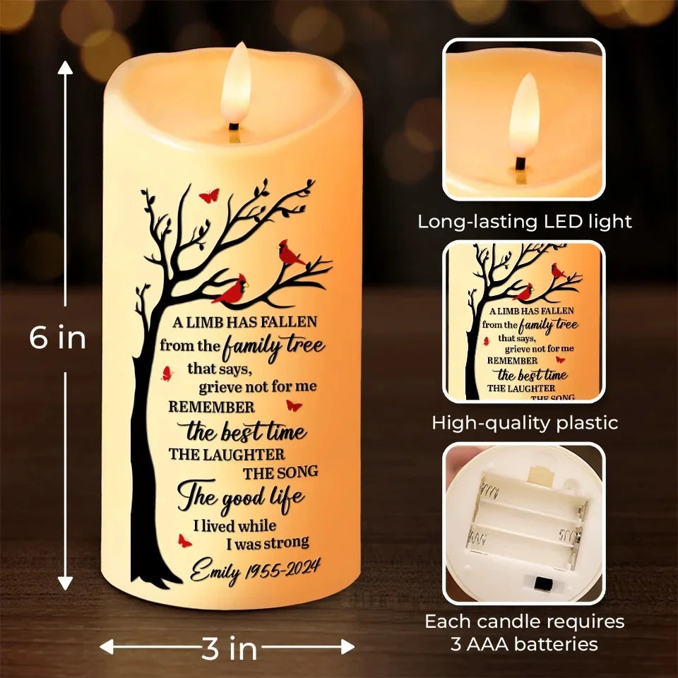 Forever Part Of Our Story - Memorial Personalized Custom LED Candle - Sympathy Gift, Christmas Gift For Family Members 4 Forever Part Of Our Story - Memorial Personalized Custom LED Candle - Sympathy Gift, Christmas Gift For Family Members - Image 4