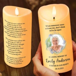 Custom Photo Thank You For The Memories - Memorial Personalized Custom LED Candle - Sympathy Gift, Christmas Gift For Family Members 6 Custom Photo Thank You For The Memories - Memorial Personalized Custom LED Candle - Sympathy Gift, Christmas Gift For Family Members -Pawfect House Store 6722fa64a96a1