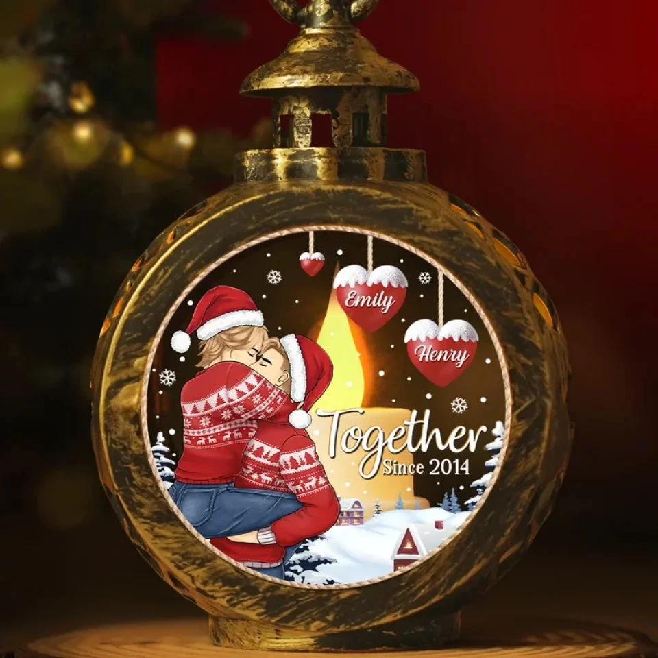 With You, Every Holiday Feels Special And Bright - Couple Candlelight Lantern Ornament - Christmas Gift For Husband Wife, Anniversary 1 With You, Every Holiday Feels Special And Bright - Couple Candlelight Lantern Ornament - Christmas Gift For Husband Wife, Anniversary