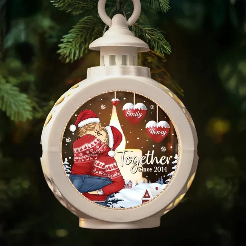 With You, Every Holiday Feels Special And Bright - Couple Candlelight Lantern Ornament - Christmas Gift For Husband Wife, Anniversary 3 With You, Every Holiday Feels Special And Bright - Couple Candlelight Lantern Ornament - Christmas Gift For Husband Wife, Anniversary - Image 3