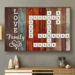 Love Grows Best In Little Houses - Family Personalized Custom Horizontal Poster - Christmas Gift For Family Members