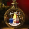 Have A Pawesome Holiday Season - Couple Personalized Custom Candlelight Lantern Ornament - Christmas Gift For Husband Wife, Anniversary, Pet Owners, Pet Lovers