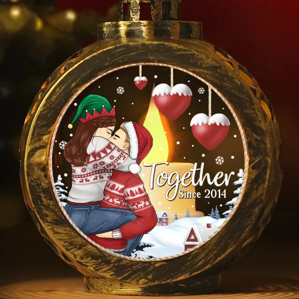 With You, Every Holiday Feels Special And Bright - Couple Candlelight Lantern Ornament - Christmas Gift For Husband Wife, Anniversary 2 With You, Every Holiday Feels Special And Bright - Couple Candlelight Lantern Ornament - Christmas Gift For Husband Wife, Anniversary - Image 2