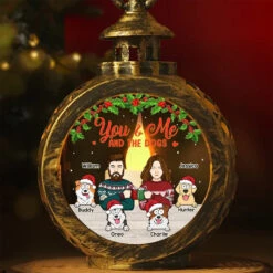 You & Me And The Fur Babies - Couple Personalized Custom Candlelight Lantern Ornament - Christmas Gift For Husband Wife, Anniversary, Pet Owners, Pet Lovers