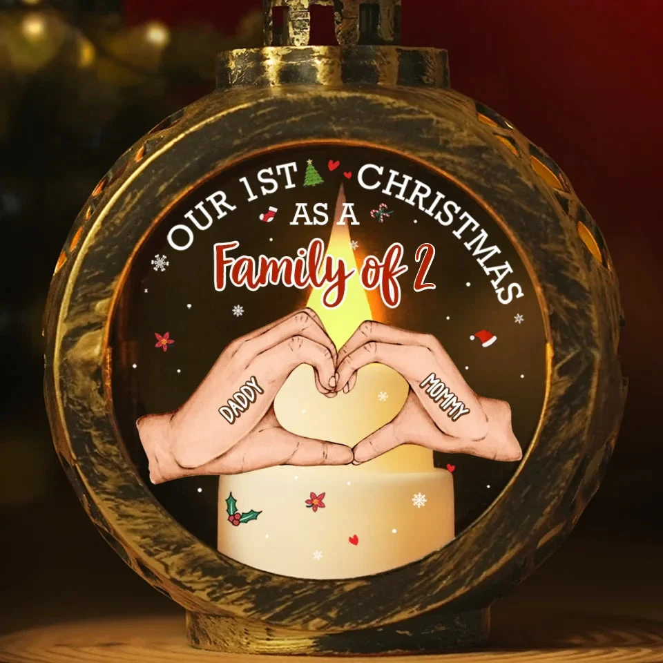 Our First Christmas Is The Sweetest Gift Of All - Family Personalized Custom Candlelight Lantern Ornament - Christmas Gift For Family Members, First Christmas 2 Our First Christmas Is The Sweetest Gift Of All - Family Personalized Custom Candlelight Lantern Ornament - Christmas Gift For Family Members, First Christmas - Image 2