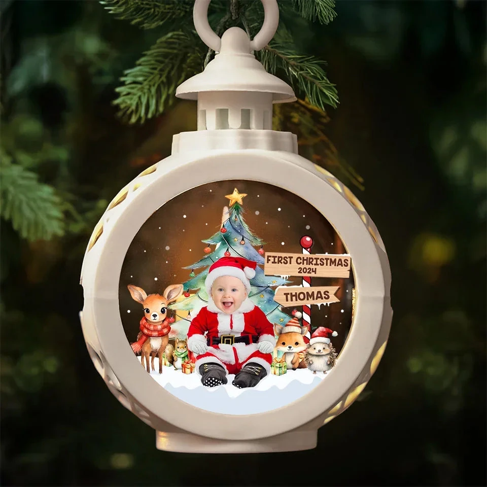 Custom Photo Love Grows With Every Little Moment - Family Personalized Custom Candlelight Lantern Ornament - Christmas Gift For Baby Kids, Newborn Baby, First Christmas 3 Custom Photo Love Grows With Every Little Moment - Family Personalized Custom Candlelight Lantern Ornament - Christmas Gift For Baby Kids, Newborn Baby, First Christmas - Image 3