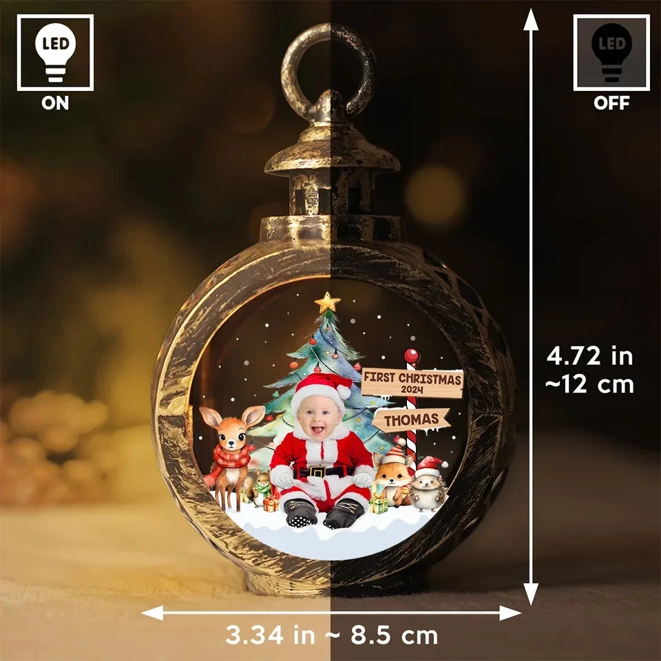Custom Photo Love Grows With Every Little Moment - Family Personalized Custom Candlelight Lantern Ornament - Christmas Gift For Baby Kids, Newborn Baby, First Christmas 4 Custom Photo Love Grows With Every Little Moment - Family Personalized Custom Candlelight Lantern Ornament - Christmas Gift For Baby Kids, Newborn Baby, First Christmas - Image 4