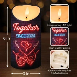 Always Loved, Always Cherished, Now And Forever - Couple Personalized Custom LED Candle - Christmas Gift For Husband Wife, Anniversary -Pawfect House Store 67233f69ce5f1