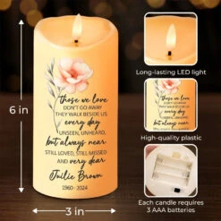 In Our Memory, You Are Always Near - Memorial Personalized Custom LED Candle - Sympathy Gift, Christmas Gift For Family Members 7 In Our Memory, You Are Always Near - Memorial Personalized Custom LED Candle - Sympathy Gift, Christmas Gift For Family Members -Pawfect House Store 672349421ae5d