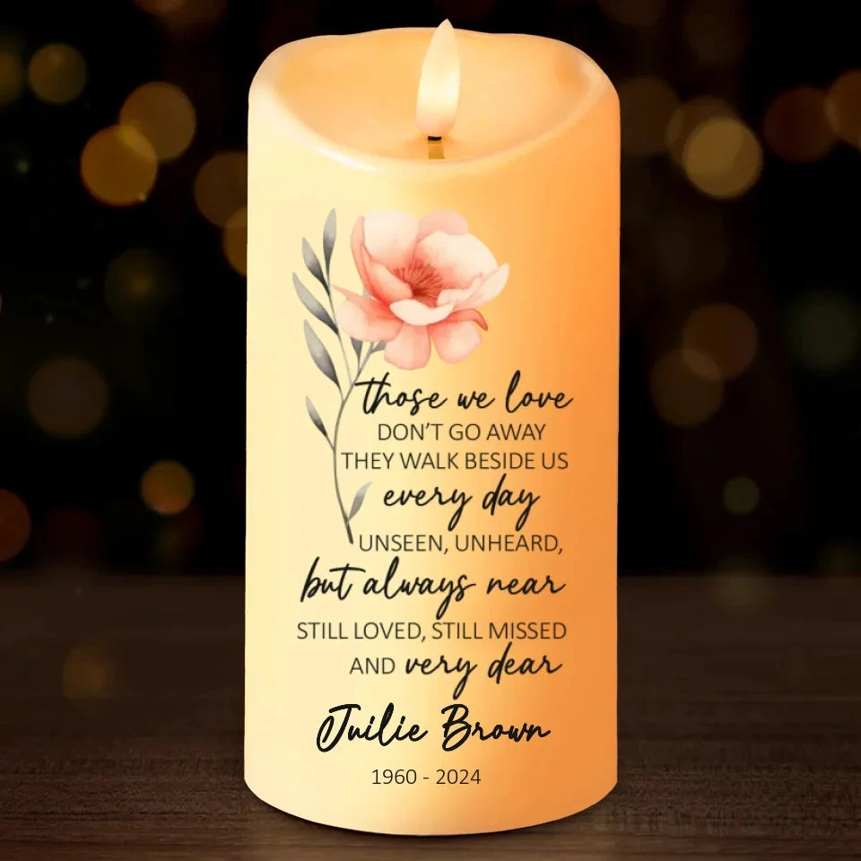 In Our Memory, You Are Always Near - Memorial Personalized Custom LED Candle - Sympathy Gift, Christmas Gift For Family Members 2 In Our Memory, You Are Always Near - Memorial Personalized Custom LED Candle - Sympathy Gift, Christmas Gift For Family Members - Image 2