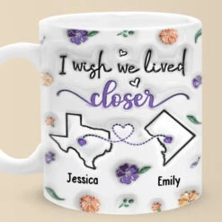 I Found A Sister By Heart - Bestie Personalized Custom 3D Inflated Effect Printed Mug - Gift For Best Friends, BFF, Sisters
