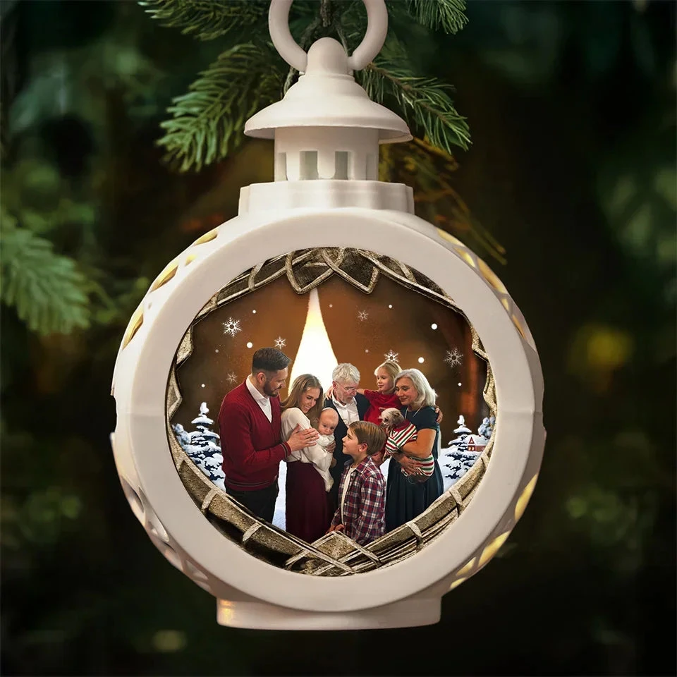 Custom Photo Christmas Keeps Us All Sticking Together - Family Personalized Custom Candlelight Lantern Ornament - Christmas Gift For Family Members 3 Custom Photo Christmas Keeps Us All Sticking Together - Family Personalized Custom Candlelight Lantern Ornament - Christmas Gift For Family Members - Image 3