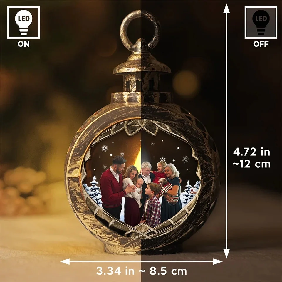 Custom Photo Christmas Keeps Us All Sticking Together - Family Personalized Custom Candlelight Lantern Ornament - Christmas Gift For Family Members 4 Custom Photo Christmas Keeps Us All Sticking Together - Family Personalized Custom Candlelight Lantern Ornament - Christmas Gift For Family Members - Image 4