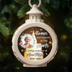 Custom Photo A Silent Thought, A Quiet Prayer - Memorial Personalized Custom Candlelight Lantern Ornament - Sympathy Gift, Christmas Gift For Family Members -Pawfect House Store 672414717c1b7