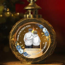 From Our First Kiss Till Our Last Breath - Couple Candlelight Lantern Ornament - Christmas Gift For Husband Wife, Anniversary